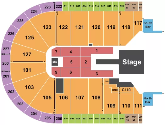 SHAKIRA Seating Map Seating Chart