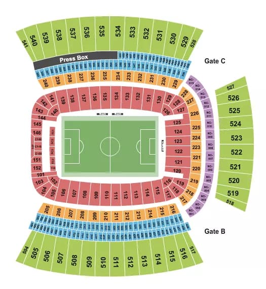 SOCCER Seating Map Seating Chart