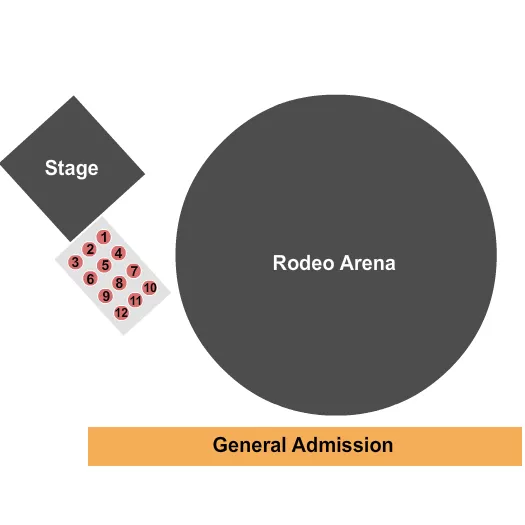 ADAMS COUNTY FAIR GROUNDS CO GA VIP TABLES Seating Map Seating Chart