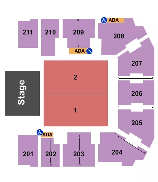 ENDSTAGE FLOOR Seating Map Seating Chart