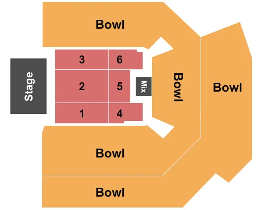 ENDSTAGE GA BOWL Seating Map Seating Chart