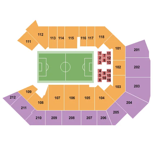 SOCCER Seating Map Seating Chart