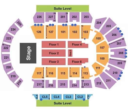 ENDSTAGE 4 Seating Map Seating Chart
