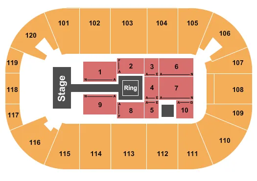 WRESTLING Seating Map Seating Chart