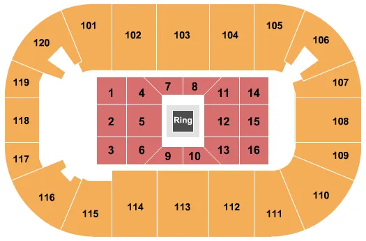 BOXING Seating Map Seating Chart
