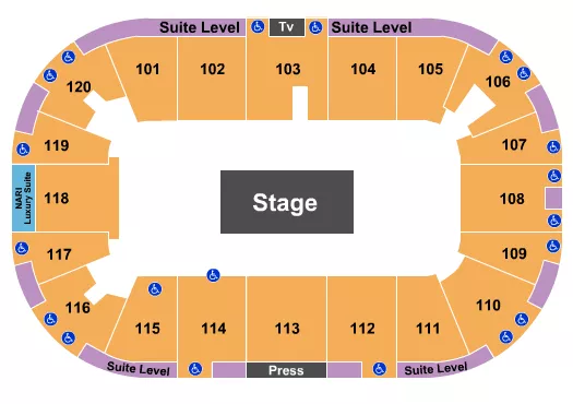 CENTER STAGE 2023 Seating Map Seating Chart
