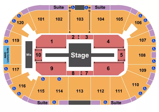 CENTER STAGE 2 Seating Map Seating Chart