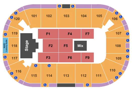 ENDSTAGE 3 Seating Map Seating Chart