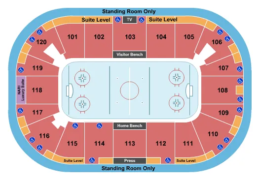 HOCKEY MAP Seating Map Seating Chart