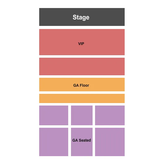 ENDSTAGE GA VIP Seating Map Seating Chart