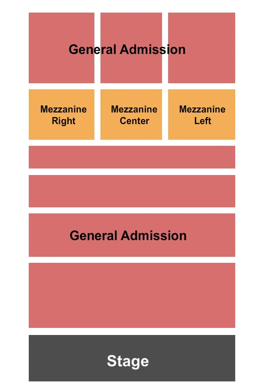 ENDSTAGE GA RSV MEZZ Seating Map Seating Chart