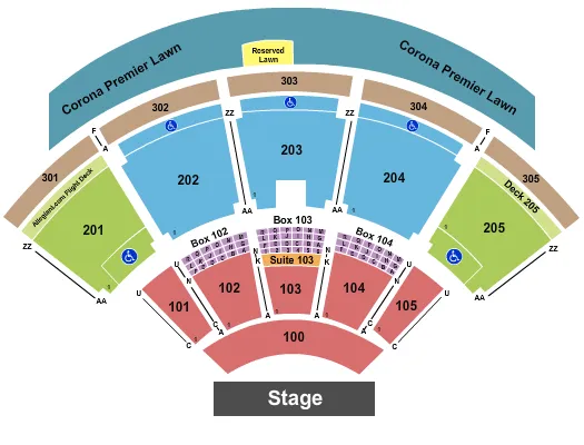 ENDSTAGE Seating Map Seating Chart