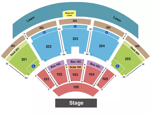 ENDSTAGE NO PIT Seating Map Seating Chart