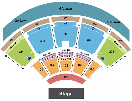 ENDSTAGE PIT 2 Seating Map Seating Chart