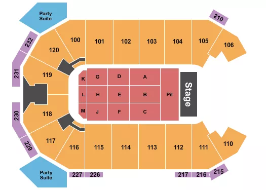 ENDSTAGE GA PIT 5 Seating Map Seating Chart