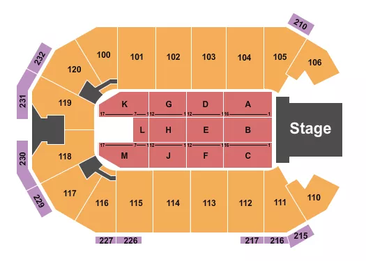 END STAGE Seating Map Seating Chart