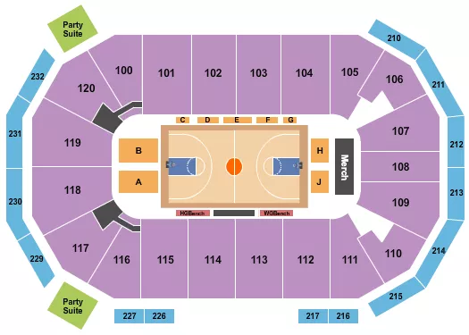 BASKETBALL GLOBETROTTERS Seating Map Seating Chart