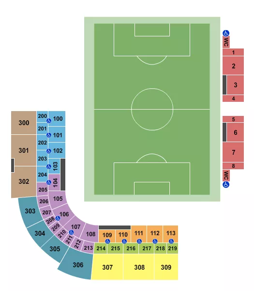 SOCCER 2 Seating Map Seating Chart