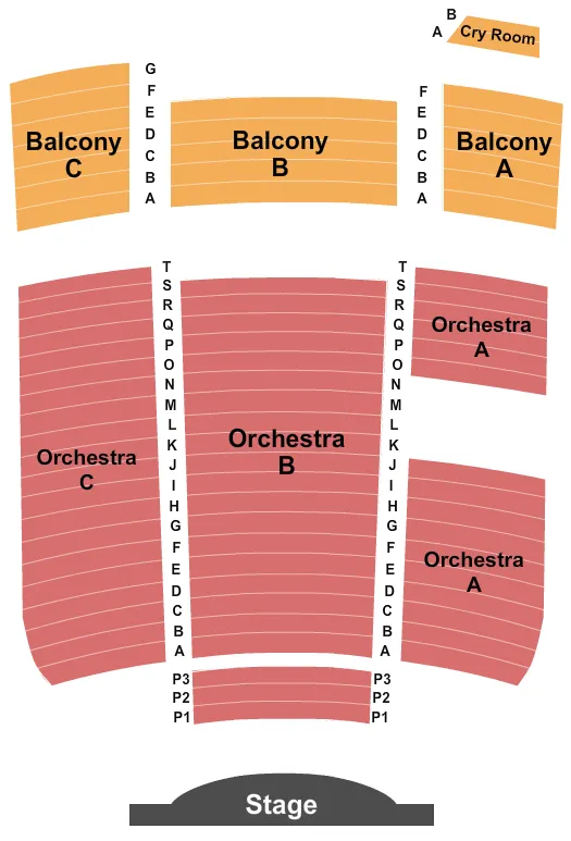 END STAGE Seating Map Seating Chart