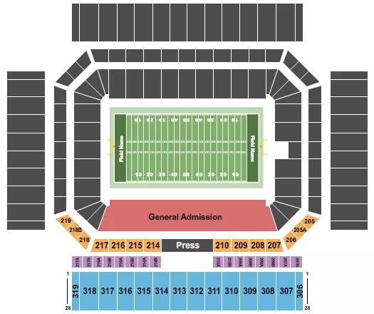 BANDS OF AMERICA Seating Map Seating Chart