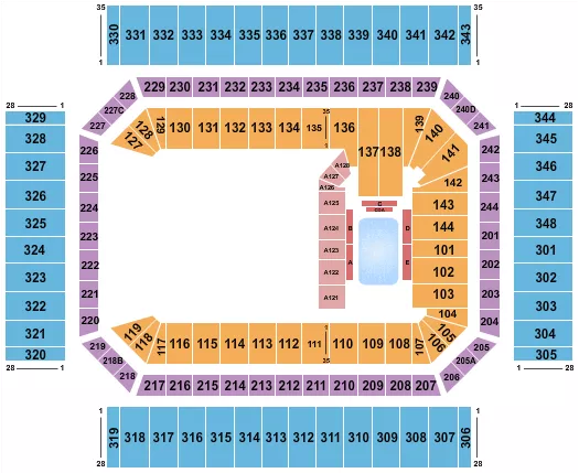 DISNEY ON ICE 2 Seating Map Seating Chart