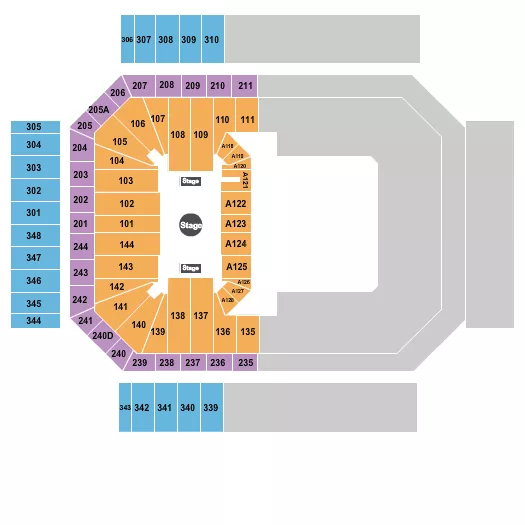 RINGLING BROS CIRCUS Seating Map Seating Chart