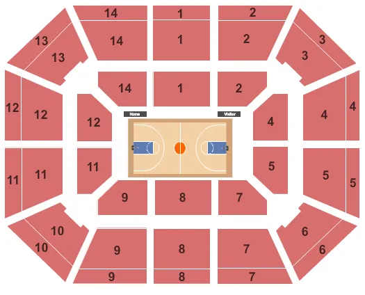 BASKETBALL Seating Map Seating Chart