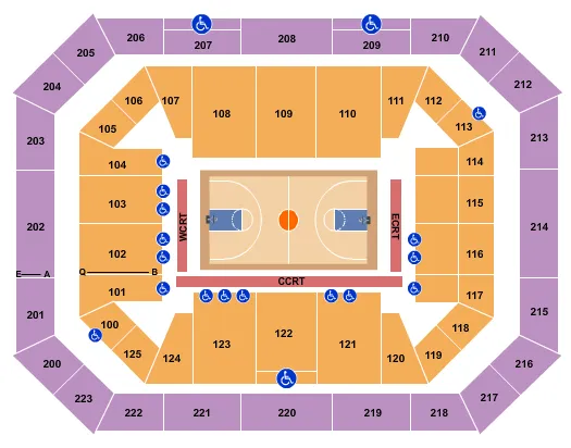 BASKETBALL GLOBETROTTERS Seating Map Seating Chart