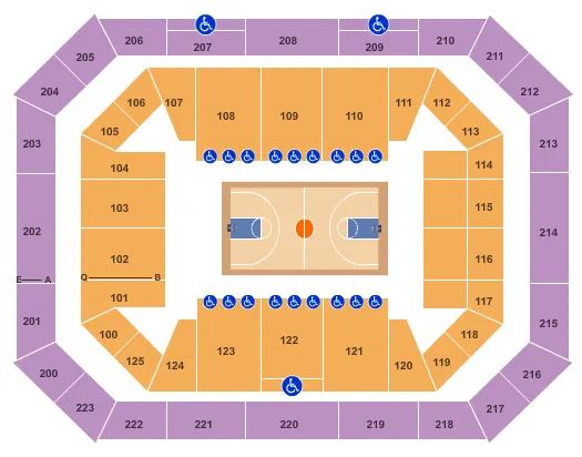 BASKETBALL Seating Map Seating Chart