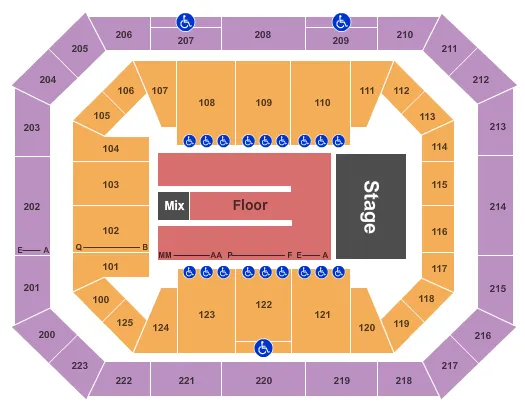 MOTLEY CRUE Seating Map Seating Chart