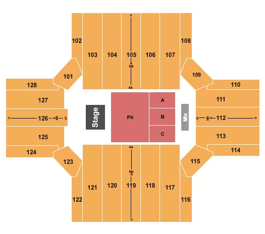 ENDSTAGE GA PIT Seating Map Seating Chart