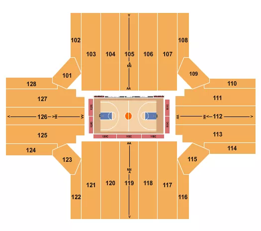 HARLEM GLOBETROTTERS Seating Map Seating Chart