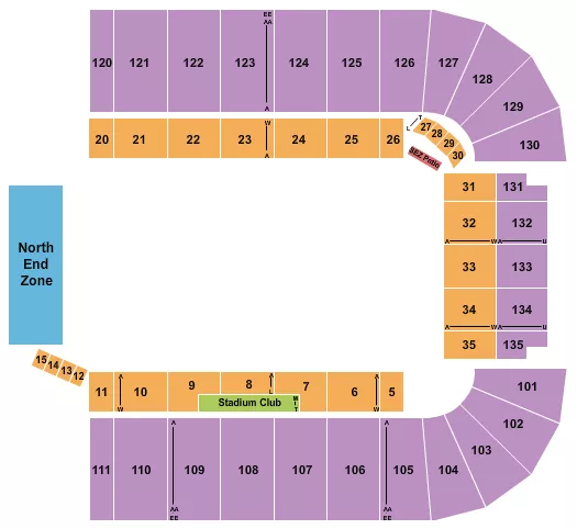 MONSTER TRUCKS Seating Map Seating Chart