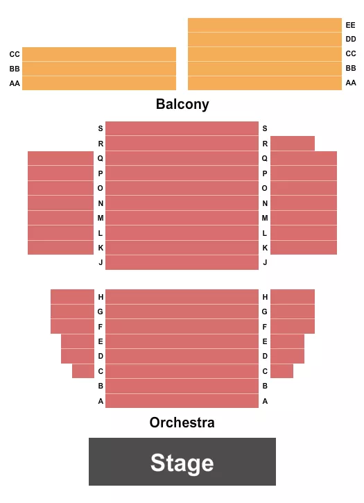ENDSTAGE Seating Map Seating Chart