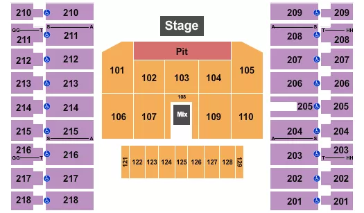 ENDSTAGE GA PIT Seating Map Seating Chart