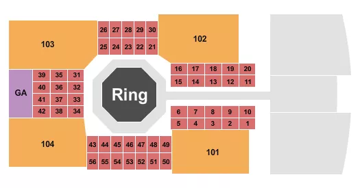 MMA 3 Seating Map Seating Chart