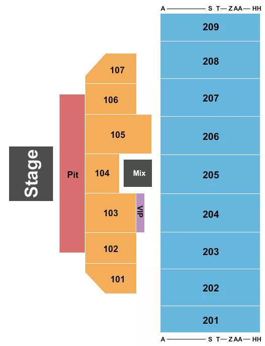 THE RED CLAY STRAYS Seating Map Seating Chart