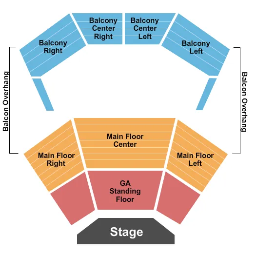 GA FLOOR RSV MAIN BALC Seating Map Seating Chart