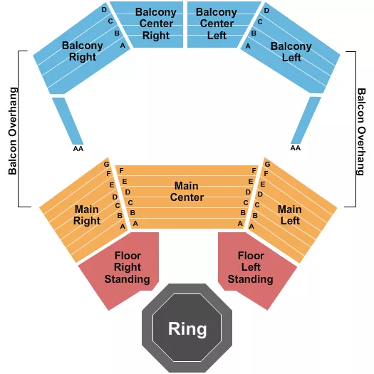 MMA Seating Map Seating Chart