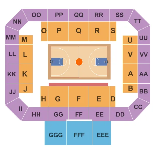 BASKETBALL Seating Map Seating Chart
