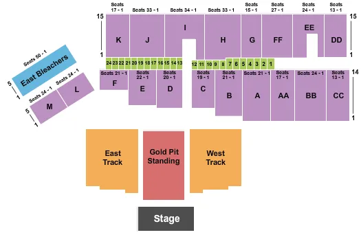 ENDSTAGE PIT Seating Map Seating Chart
