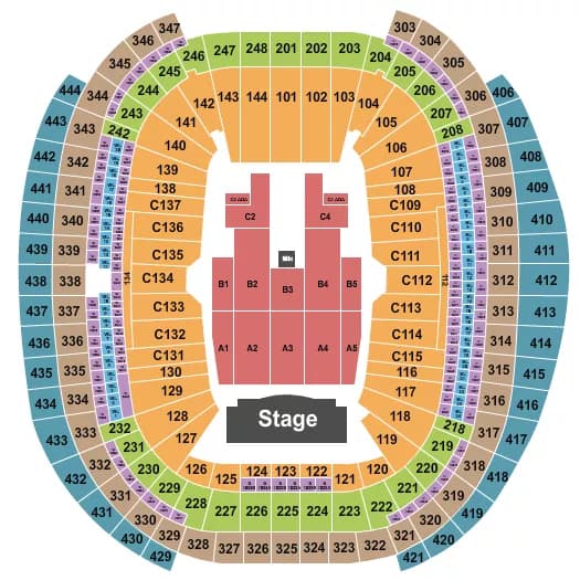 BRUNO MARS Seating Map Seating Chart