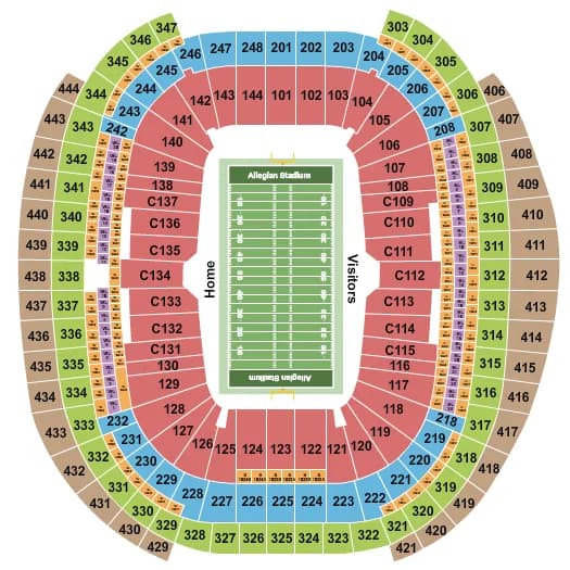 FOOTBALL Seating Map Seating Chart