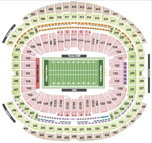 LAS VEGAS BOWL Seating Map Seating Chart