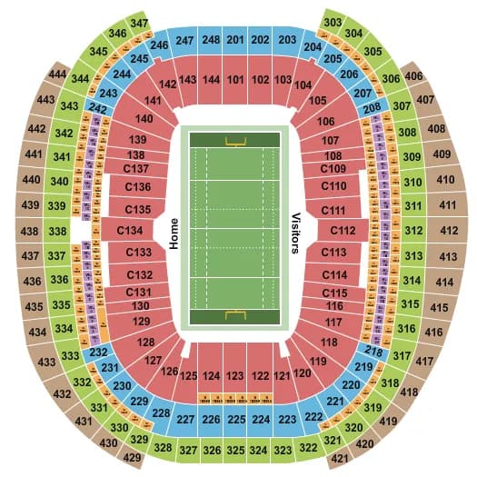 RUGBY Seating Map Seating Chart