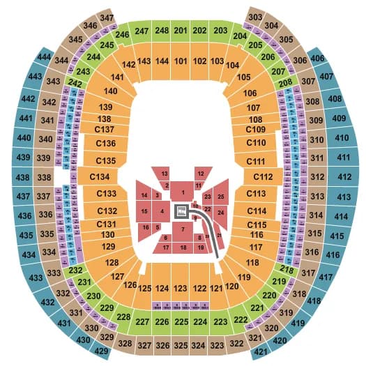 WWE Seating Map Seating Chart