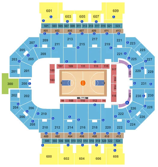 BASKETBALL 1 Seating Map Seating Chart