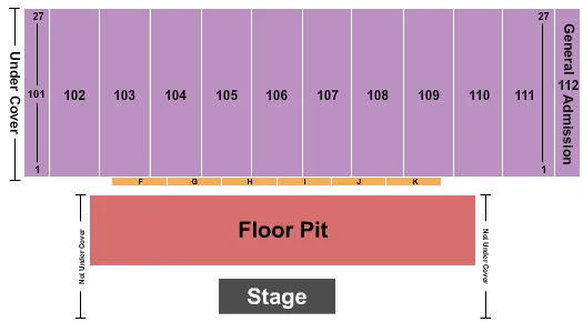 DROPKICK MURPHYS Seating Map Seating Chart