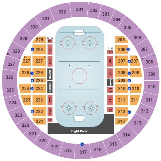 ALLIANT ENERGY CENTER VETERANS MEMORIAL COLISEUM HOCKEY Seating Map Seating Chart