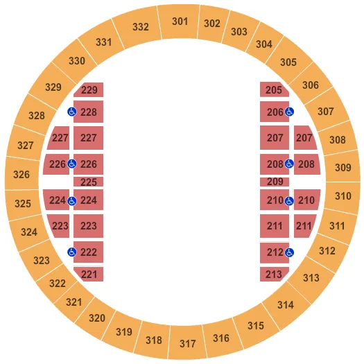 ALLIANT ENERGY CENTER VETERANS MEMORIAL COLISEUM OPEN FLOOR Seating Map Seating Chart